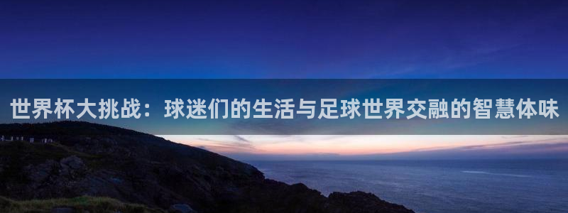 世界杯对阵表:世界杯大挑战:球迷们的生活与足球世界交融的智慧体味